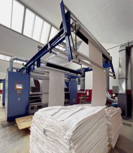 Roughing is a mechanical textile finishing process, which is performed by the raising machine.